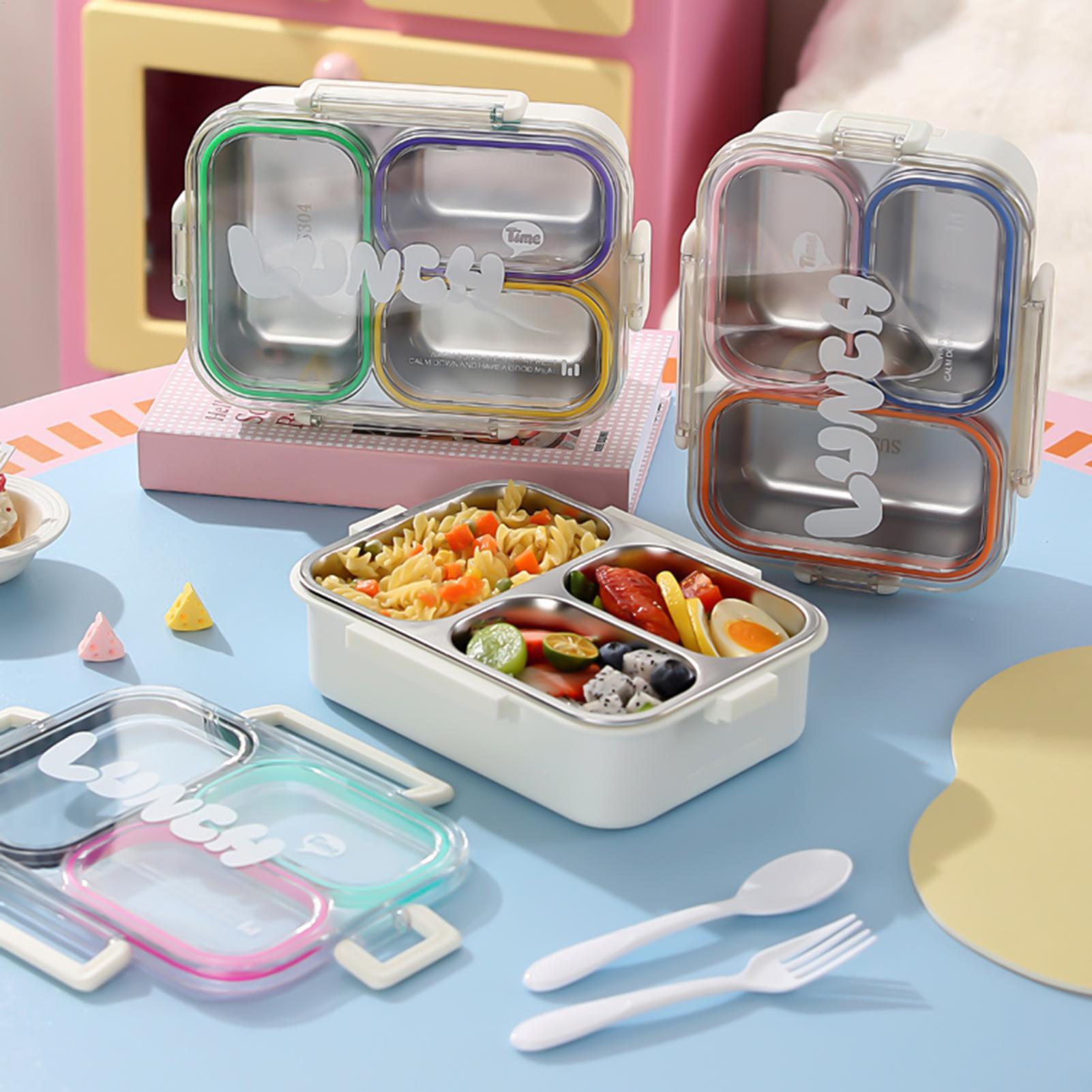 Food Snacks For School - Lonchera de acero inoxidable dividida a