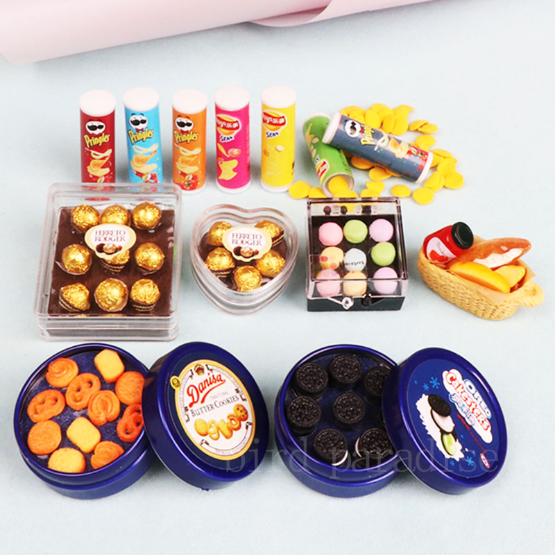 Food Grocery Snacks - 1/6 Miniatrue Dolls comida Mini cajas