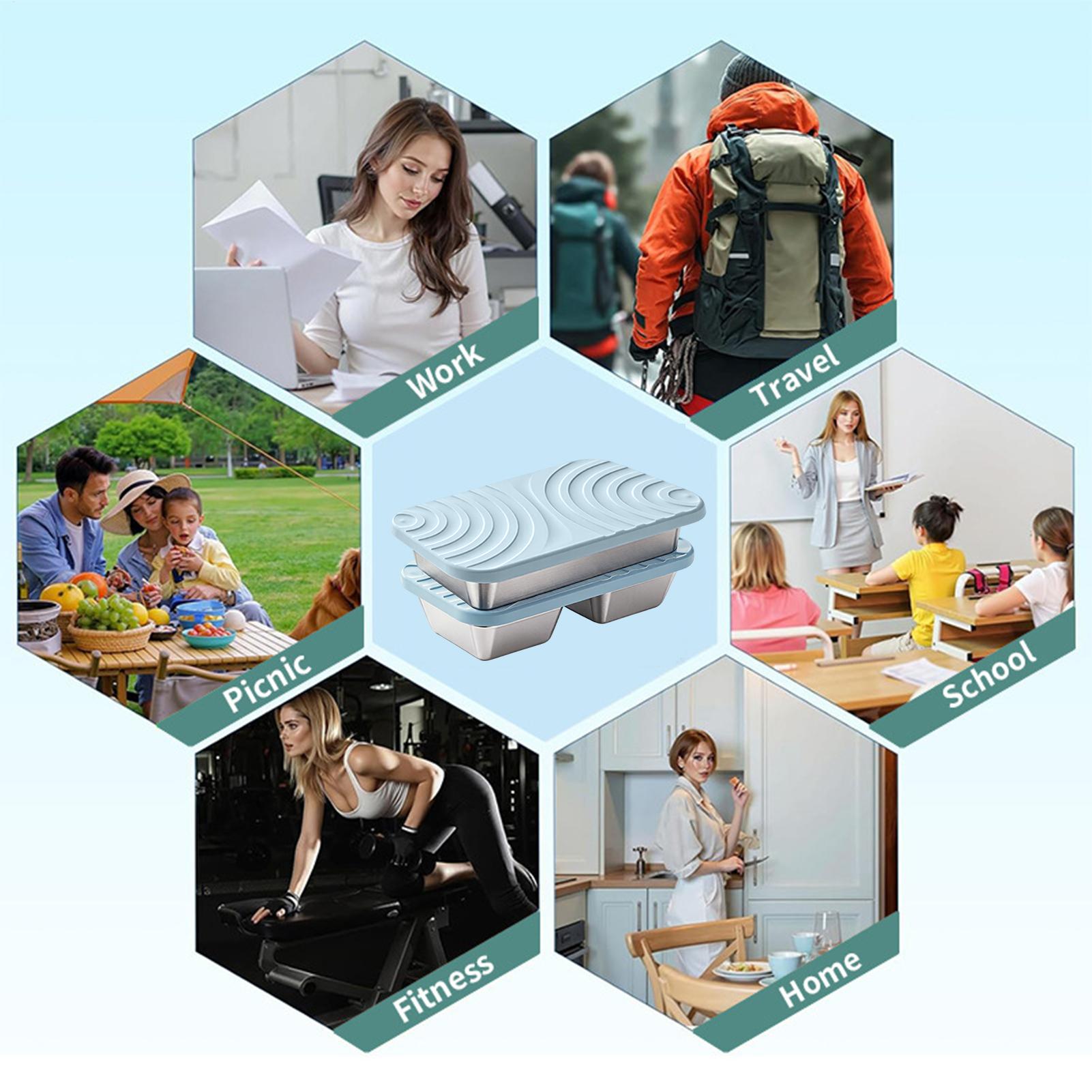 Contenedores de acero inoxidab - Food Snacks For School reseña y precio