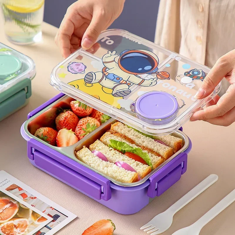 Fiambrera Bento de dibujos ani - Food Snacks For School reseña y precio