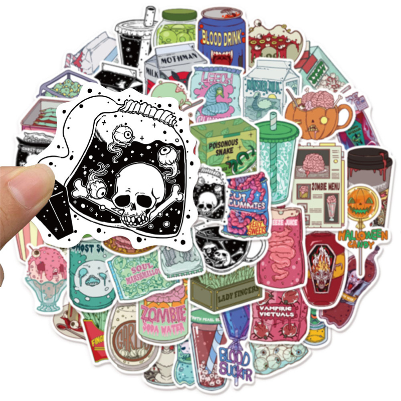 50 Uds. De pegatinas de comida - Zombie Snacks reseña y precio